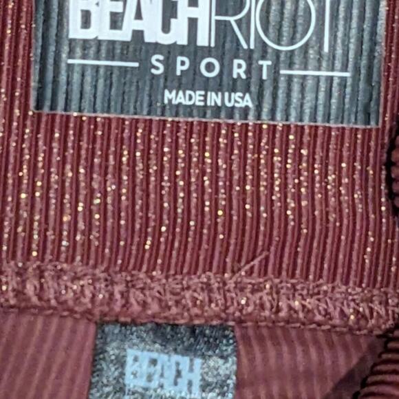 NEW Beach Riot Ayla Glitter Chocolate Workout Set L - Picture 7 of 9
